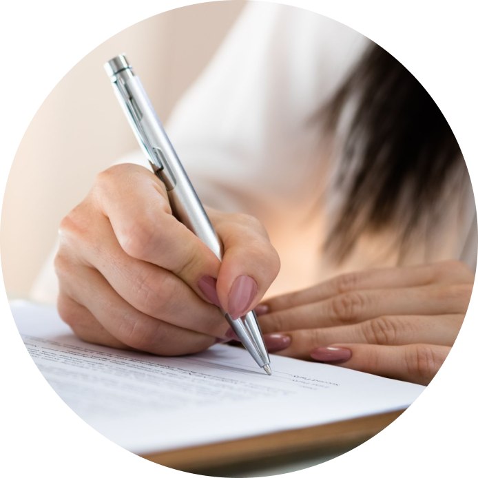 forms-headerimage woman filling out a form