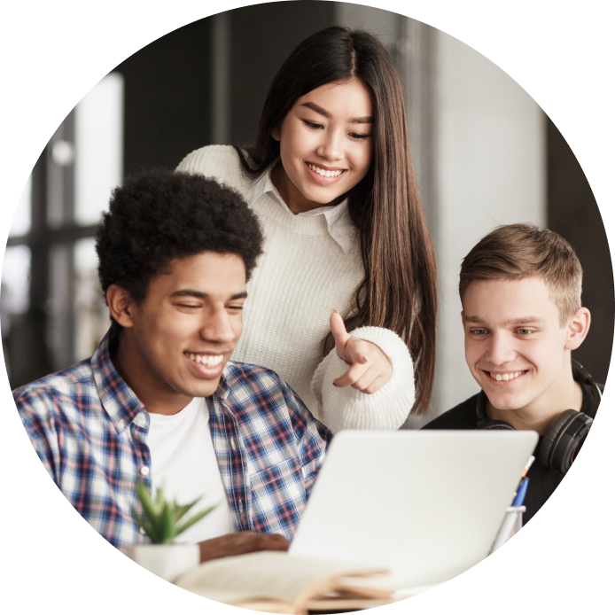 students-headerimage students smiling and talking